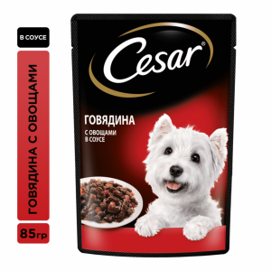 Влажный корм для взрослых собак, говядина с овощами (85 г)