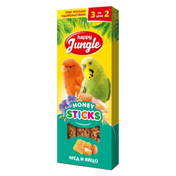 Палочки для птиц мед и яйцо 3 шт 90 гр (90 г)