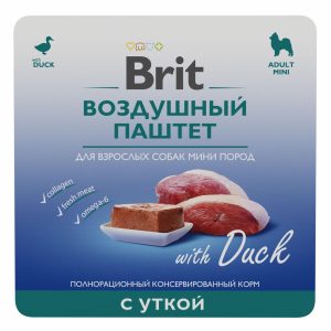 Воздушный паштет с уткой для взрослых собак мини пород (100 г)