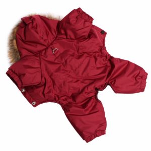 Комбинезон для собак, бордовый (унисекс) (XS)