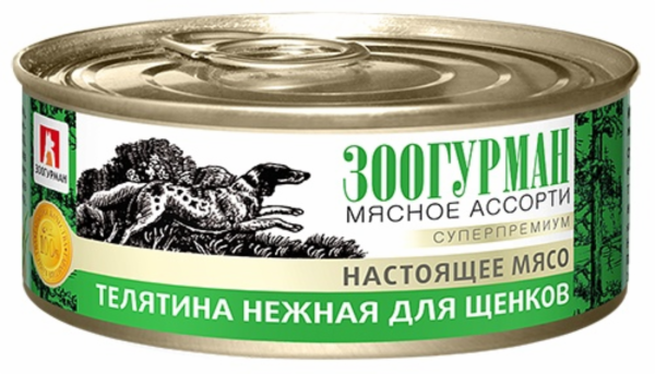 Консервы для щенков Мясное Ассорти Телятина (100 г)