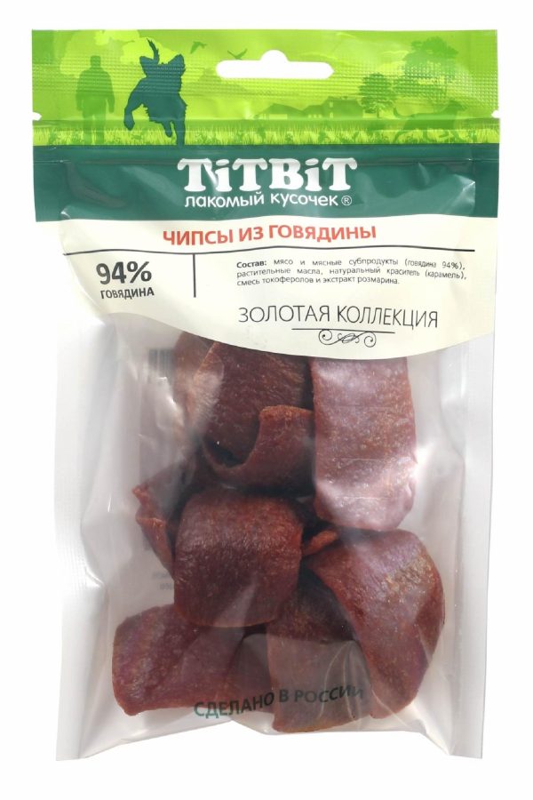 Золотая коллекция Чипсы из говядины для собак (60 г)