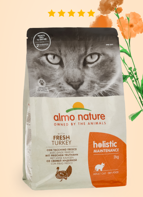 HOLISTIC Сухой корм для взрослых кошек со свежей индейкой, Life Maintenance, Fresh Turkey (2 кг)