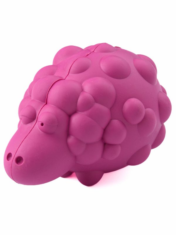 Игрушка для собак овечка с пищалкой, розовая, с ароматом бекона (446 г)