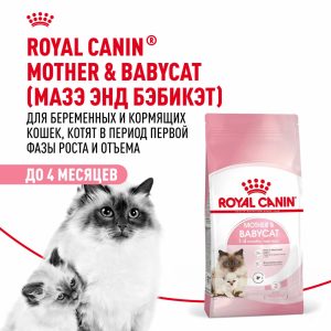 Корм сухой для котят в период первой фазы роста и отъема, беременных и кормящих кошек, Mother&Babycat (4 кг)