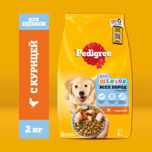 Сухой полнорационный корм PEDIGREE® для щенков всех пород от 2 месяцев, с курицей, 2кг (2 кг)