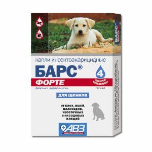Капли БАРС форте от блох и клещей для щенков (4 * 1 мл)