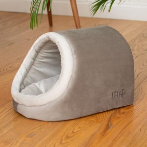 Лежак-нора для кошек "Sole" серый (46х31х30 см)