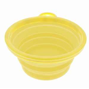 Складная силиконовавя миска, желтая (18х7,5 см)