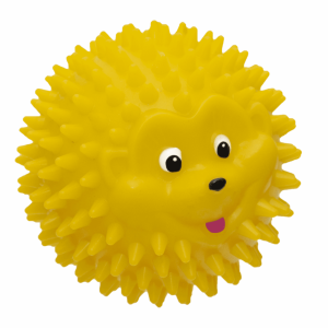 Игрушка для собак Мяч-ёжик, желтый (d 6 см)