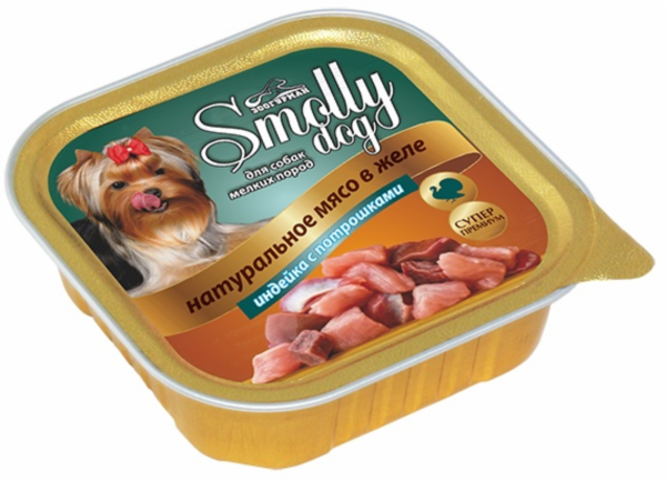 Консервы для собак "Smolly dog" индейка с потрошками (100 г)