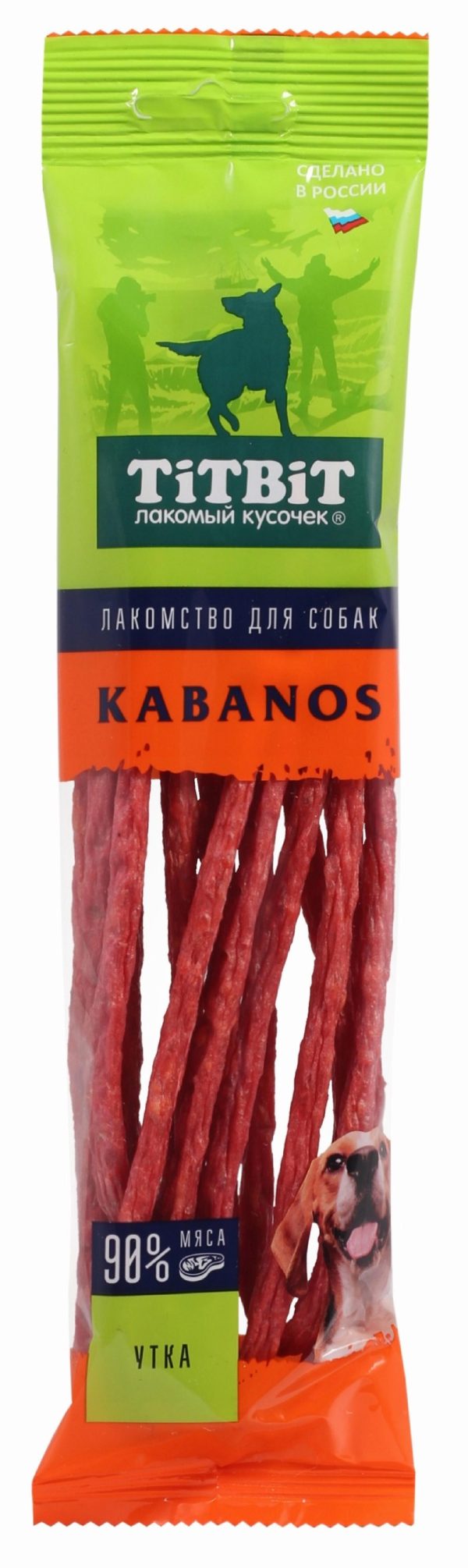 Колбаски Кабанос для собак с уткой (80 г)