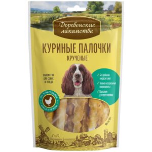 Куриные палочки крученные для собак (100% мясо) (90 г)