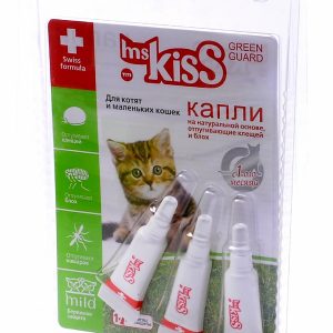 Капли репеллентные  для котят и мелких кошек весом до 2 кг , 3 шт по 1 мл (3 г)
