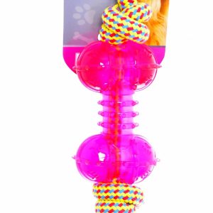 Игрушка для собак "Плетеная веревка с пластиковой косточкой" (200 г)
