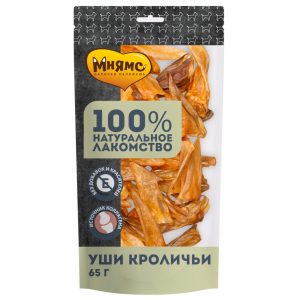 Лакомство для собак "Уши кроличьи" (65 г)