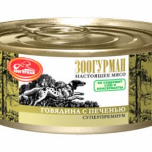 Консервы для собак "Мясное ассорти" говядина с печенью (750 г)