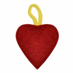 Игрушка для кошек "Фетровое сердечко с кошачьей мятой" (5  см)