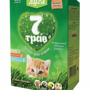 Травка "7 трав" для кошек (лоток), набор для проращивания (140 г)