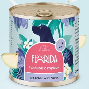 Для собак "Телёнок с грушей", 240 г. Влажный корм (400 г)