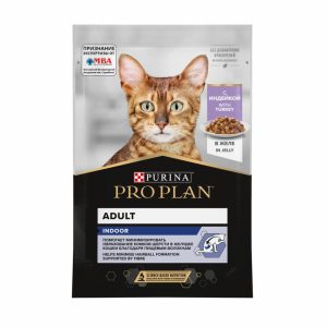 Влажный корм для взрослых кошек, живущих дома, с индейкой в желе, INDOOR (1 шт)
