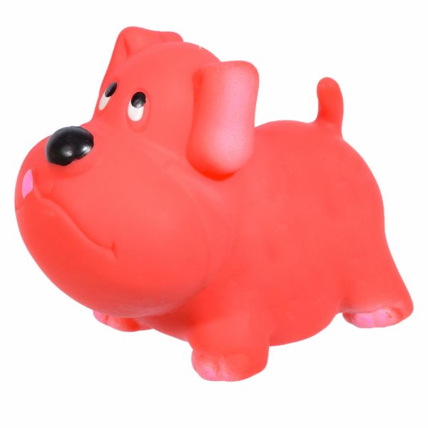 Игрушка для собак Мопс, красный (9,5 см)