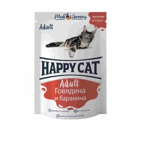 Паучи для кошек говядина, баранина в соусе (100 г)