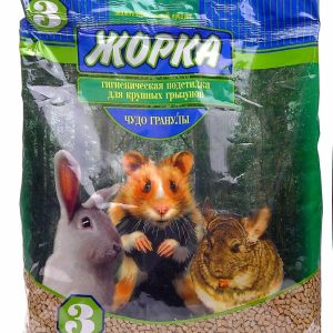 Древесный наполнитель "Чудо гранулы" для крупных грызунов (1 см), 3 л (1.7 кг)