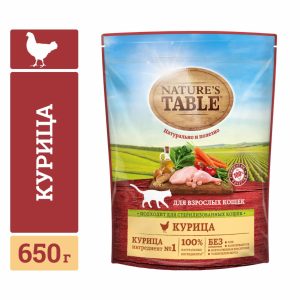 Сухой корм для кошек с курицей (650 г)