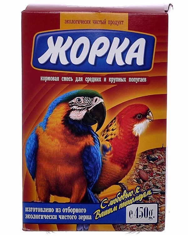 Для средних и крупных попугаев (коробка) (450 г)
