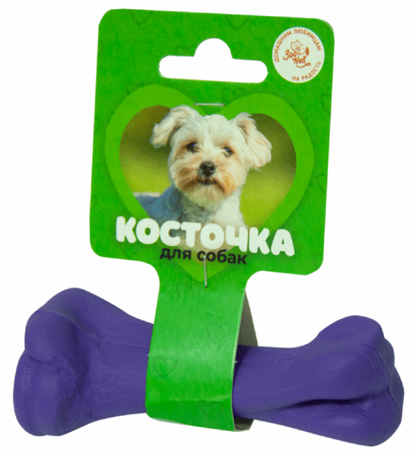 Игрушка "Кость литая малая" (пластикат), фиолетовая (15,8 см)