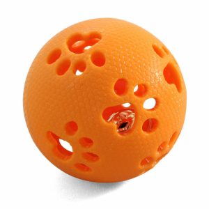 Мяч-лапки, игрушка с колокольчиком из термопластика, Ø 8см (97 г)