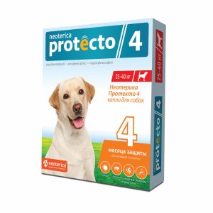 Капли от блох и клещей для собак 25-40 кг, 2 шт (64 г)