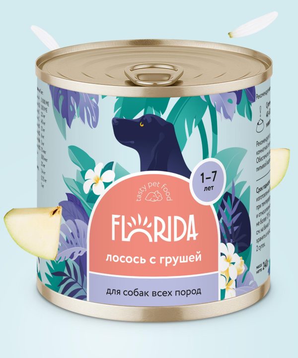 Для собак "Лосось с грушей", 240 г. Влажный корм (400 г)