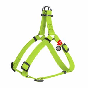 Шлея для собак водостойкая "Waterproof" с металлической пряжкой, салатовая (M)