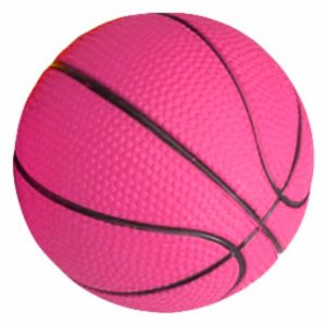 Игрушка Мяч баскетбольный резиновый, розовый (10 см)