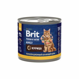 Консервы с курицей  для взрослых кошек (200 г)