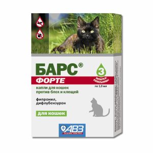 Капли БАРС форте от блох и клещей для кошек (10 г)