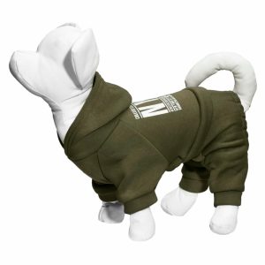 Костюм для собаки с капюшоном, хаки (XL)