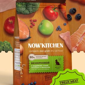 Fresh беззерновой корм для котят со свежей индейкой, уткой, лососем и овощами, Kitten Grain-free Recipe, Turkey, Duck, Salmon, 400 г (400 г)