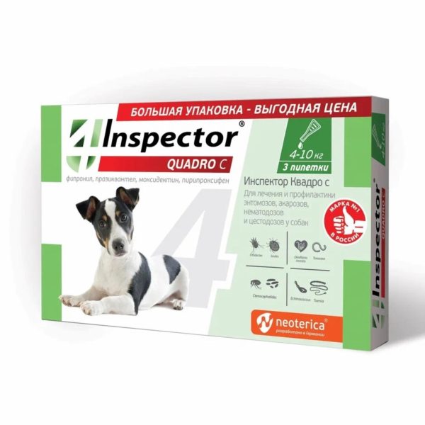 Капли на холку для собак 4-10кг, 3 шт (29 г)