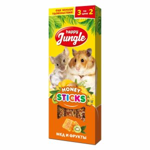 Палочки для мелких грызунов мед и фрукты 3 шт 90 гр (90 г)