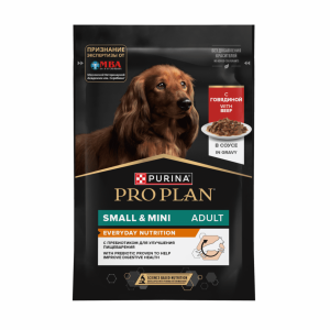 Влажный корм для собак мелких и карликовых пород с говядиной EVERYDAY NUTRITION (26 шт)