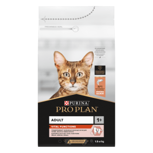 Сухой корм для взрослых кошек, с высоким содержанием лосося, Adult VITAL FUNCTIONS (1.5 кг)