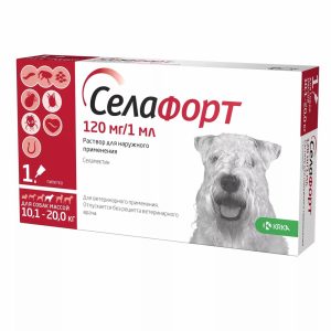 Селафорт для собак 10,1 - 20 кг, 120мг/1мл, 1 пипетка (20 г)