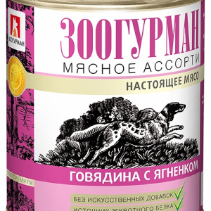 Консервы для щенков Мясное Ассорти Говядина с ягненком (750 г)