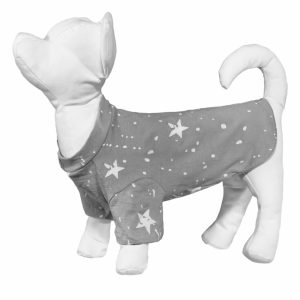 Футболка со звёздами для собак, серая (XL)