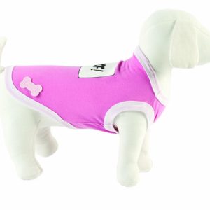 Футболка "Woof!" (розовый) (35 см)