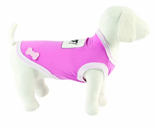 Футболка "Woof!" (розовый) (35 см)