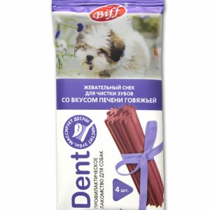 Жевательный снек DENT со вкусом печени говяжьей (для мелких пород) (40 г)